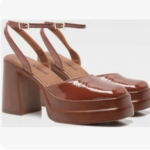 Free People Shoes Free People Double Stack Pecan Platform...Size ..41/ 11
